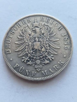 Niemcy 5 Marek Saksonia 1875 r