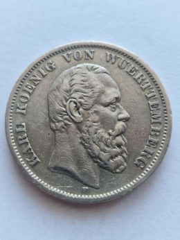 Niemcy 5 Marek Wuerttemberg 1875 r