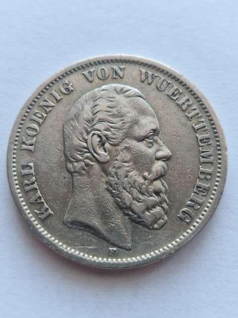 Niemcy 5 Marek Wuerttemberg 1875 r