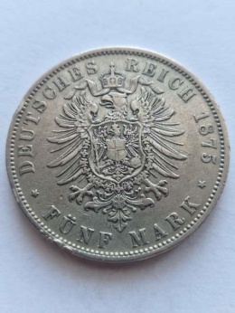 Niemcy 5 Marek Wuerttemberg 1875 r