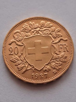 Szwajcaria 20 Franków 1927 r B