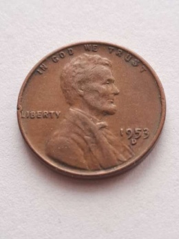 USA 1 Cent Lincoln 1953 r D