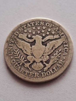 USA 1/4 Dollara Barber 1908 r D