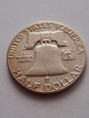 USA 1/2 Dollara Franklin 1951 r