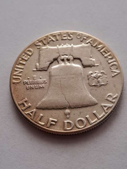 USA 1/2 Dollara Franklin 1951 r