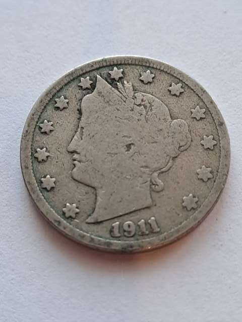 USA 5 Centów Liberty 1911 r