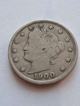 USA 5 Centów Liberty 1900 r