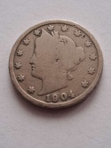 USA 5 Centów Liberty 1904 r