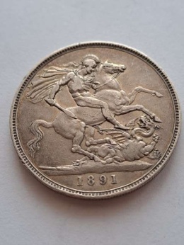 Wielka Brytania 1 Korona Victoria 1891 r
