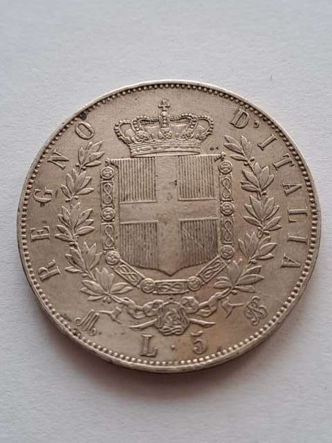 Włochy 5 Lir Emanuel ll 1873 r