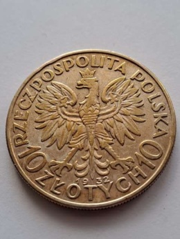 10 zł Głowa Kobiety 1932 r bez znaku
