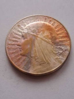 10 zł Głowa Kobiety 1932 r znak