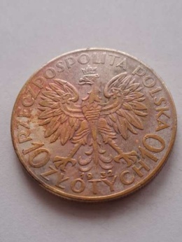 10 zł Głowa Kobiety 1932 r znak