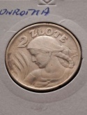 2 zł Żniwiarka 1924 r odwrotka