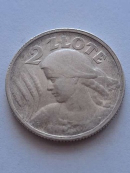 2 zł Żniwiarka 1924 r róg i pochodnia