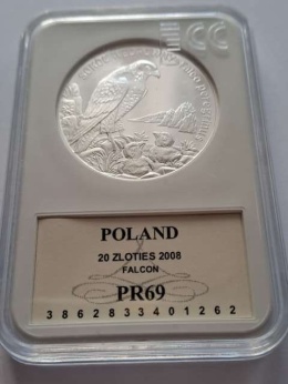 20 zł Sokół Wędrowny 2008 r GCN