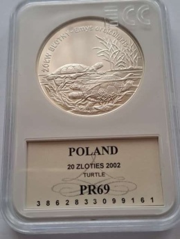 20 zł Żółw Błotny 2002 r