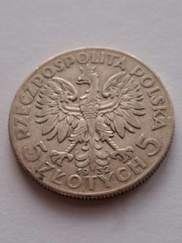 5 zł Głowa Kobiety 1932 r znak