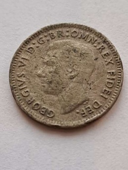 Australia 3 pensy Jerzy VI 1949 r