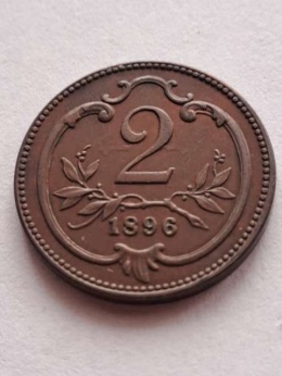 Austria 2 halerze Franciszek Józef I 1896 r