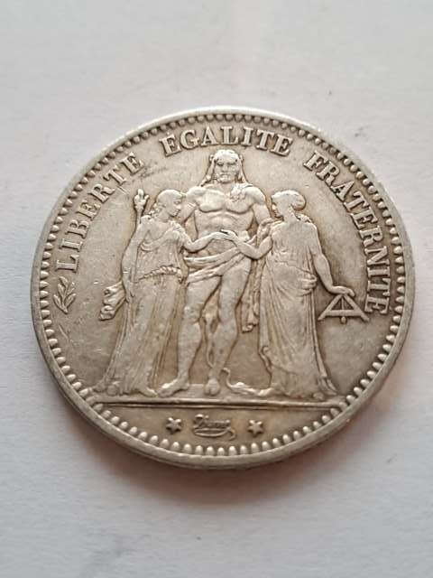 Francja 5 Franków Herkules 1874 r