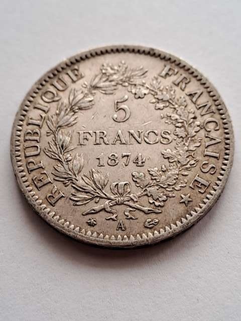 Francja 5 Franków Herkules 1874 r