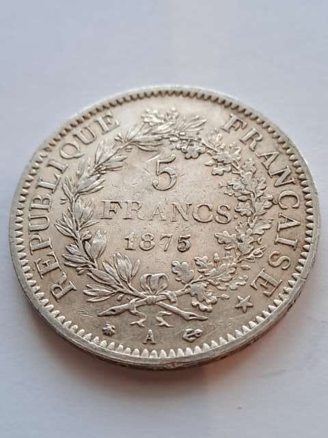Francja 5 Franków Herkules 1875 r