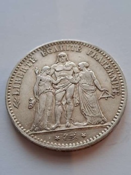 Francja 5 Franków Herkules 1875 r