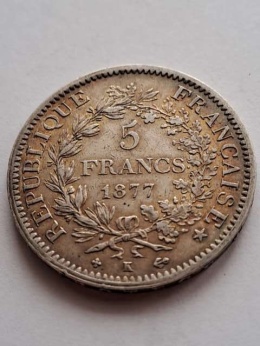 Francja 5 Franków Herkules 1877 r