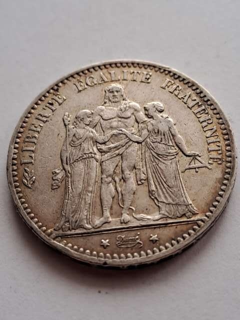 Francja 5 Franków Herkules 1877 r
