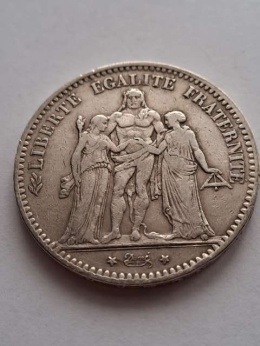 Francja 5 Franków Herkules 1876 r