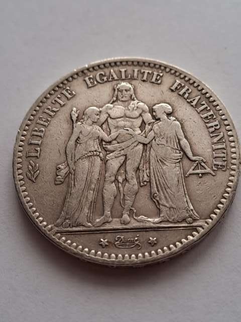 Francja 5 Franków Herkules 1876 r