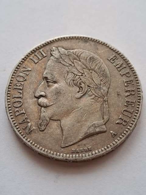 Francja 5 Franków Napoleon III 1870 r