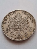 Francja 5 Franków Napoleon III 1870 r