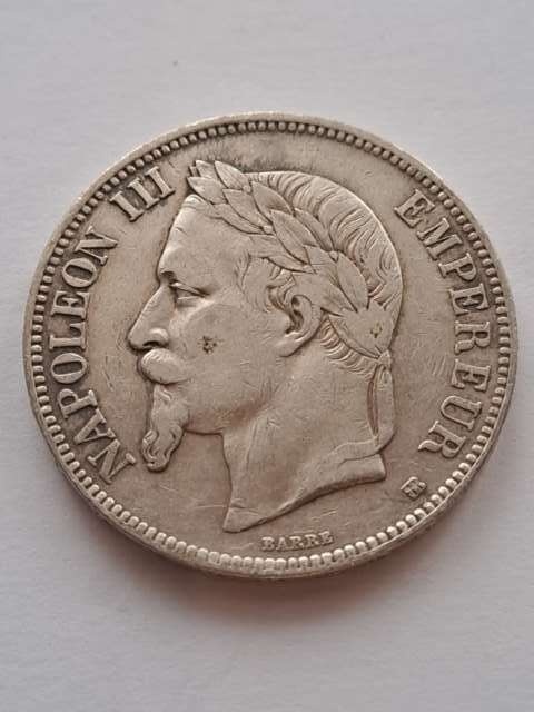 Francja 5 Franków Napoleon III 1868 r