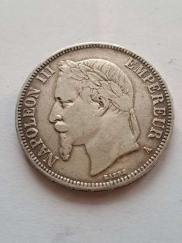 Francja 5 Franków Napoleon III 1868 r