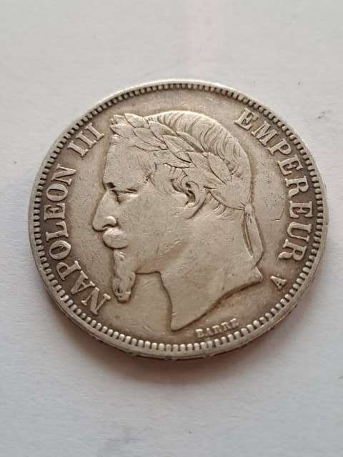 Francja 5 Franków Napoleon III 1868 r