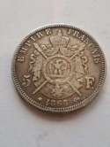Francja 5 Franków Napoleon III 1868 r