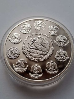Meksyk 5 Onzas Plata Pura 2018 proof