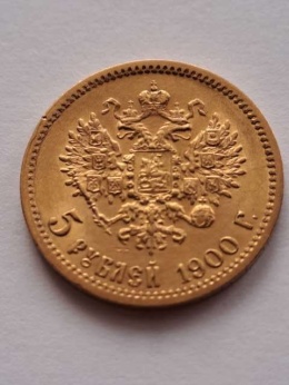 Rosja 5 Rubli Mikołaj II 1900 r