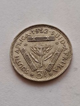 Suid Afrika 3 pensy Jerzy VI 1952 r