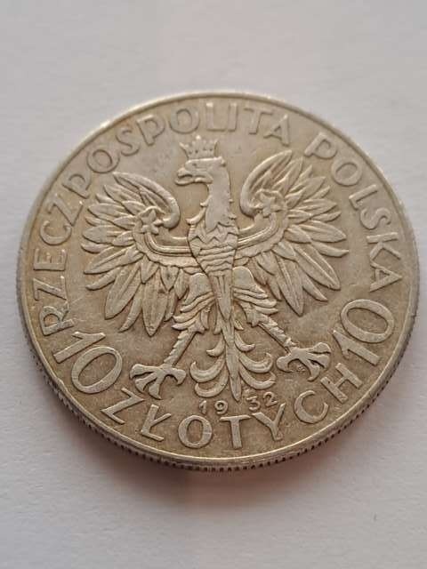 10 zł Głowa Kobiety 1932 r znak