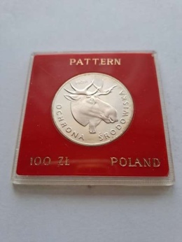 100 zł Ochrona Środowiska Głowa Łosia 1978 r próba