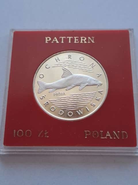 100 zł Ochrona Środowiska Ryba 1977 r