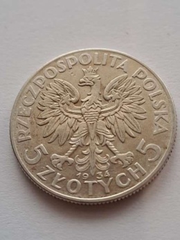 5 zł Głowa Kobiety 1934 r