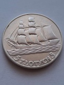 5 zł Żaglowiec 1936 r