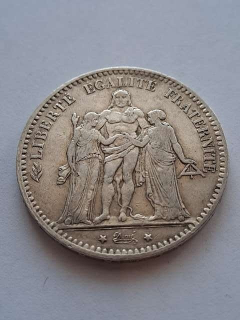 Francja 5 Franków Herkules 1875 r