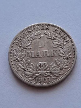 Niemcy 1 Marka Wilhelm II 1907 r F