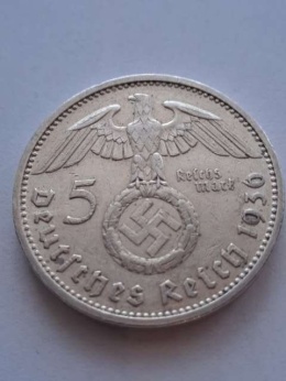 Niemcy 5 Marek Hindenburg 1936 r A