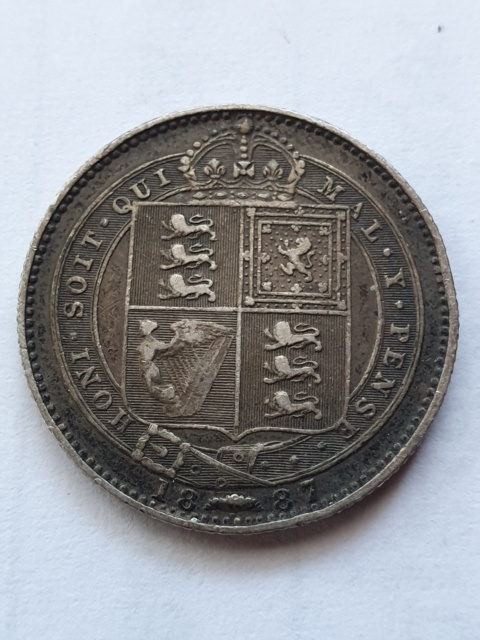 Wielka Brytania 1 Shillng 1887 r Wielka Brytania 1 Shillng 1887 r